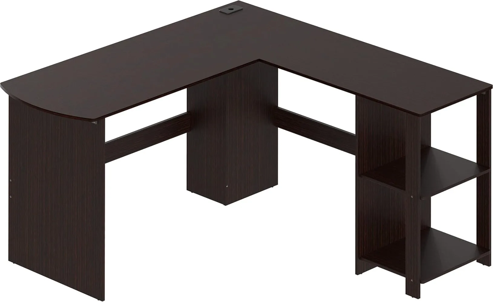 

L-Shaped Home Office Wood Corner Desk, Espresso