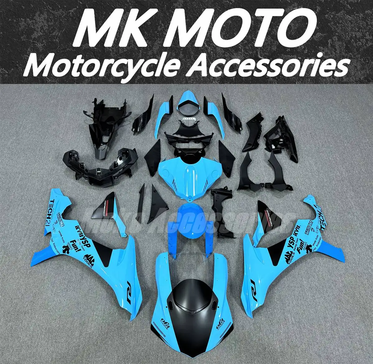 

Motorcycle Fairings Kit Fit For Yzf R1M R1 2015 2016 2017 2018 2019 Bodywork Set Abs Injection Blue Matte Black