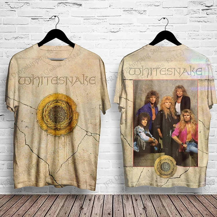 New Rock BAND Whitesnake 3d Print T-shirt Men Women Fashion Trendy Street Style Casual Sports Short Sleeve Tops Tees y2k ropa