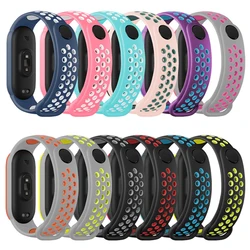 Silikonowy pasek do Xiaomi Mi Band 7 6 5 4 3 wymiana opaski na nadgarstek bransoletka paski Mi Band Smartwatch akcesoria