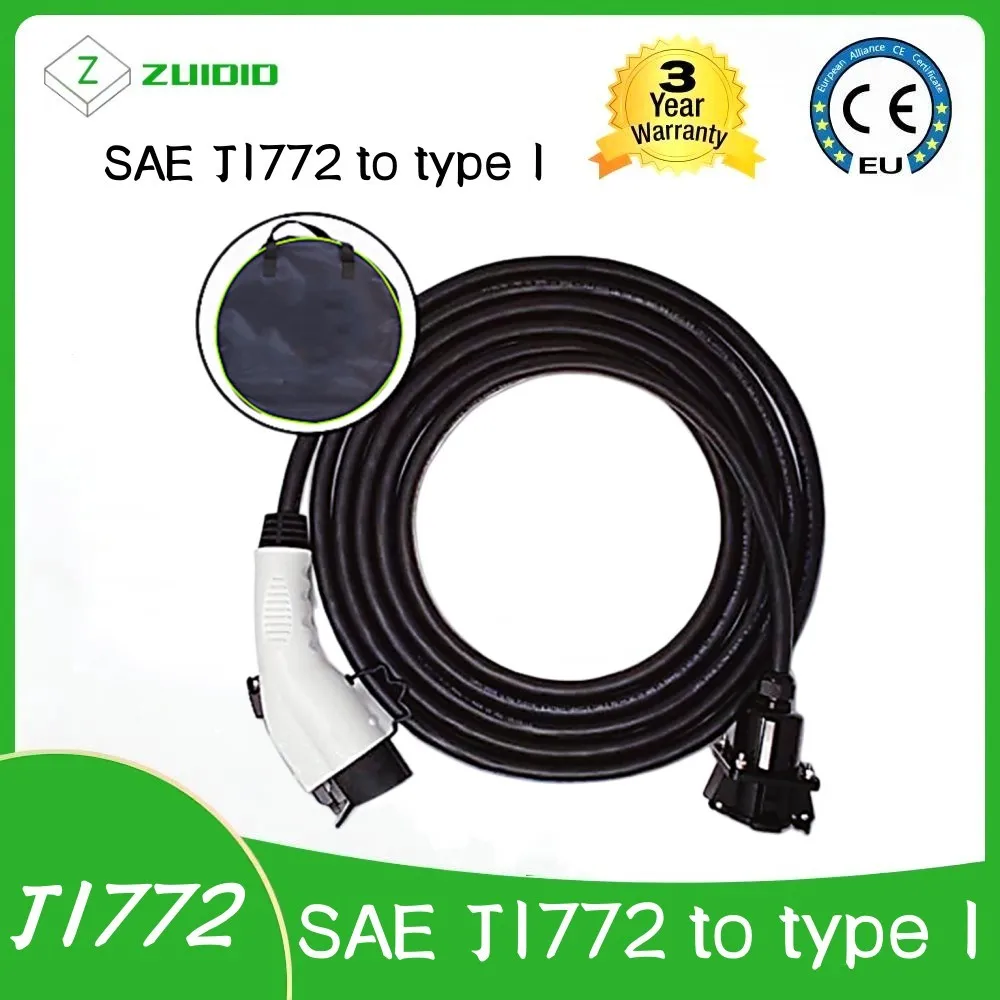 J1772 female plug to type 1 EVSE Charging cable SAE 32A 5M 10M male socket EV charging connectors charger adapter extension