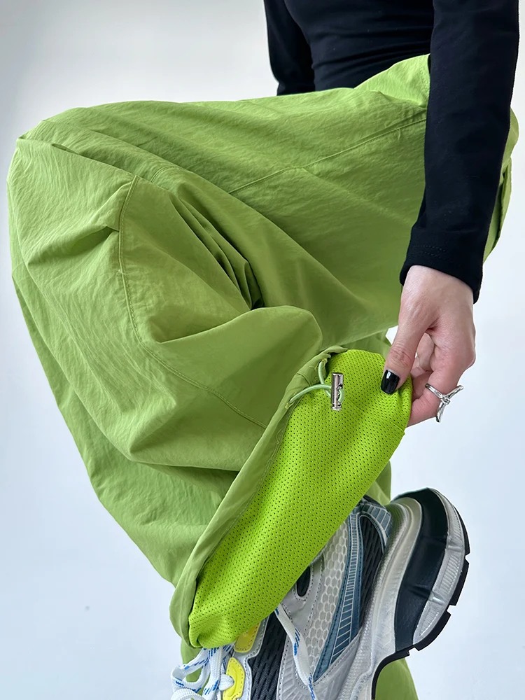 Damskie spodnie robocze na wczesną jesień, luźny krój, elastyczna talia, do tańca jazzowego na świeżym powietrzu, wspinaczki górskiej, styl utilitarowy, spodnie spadochronowe...