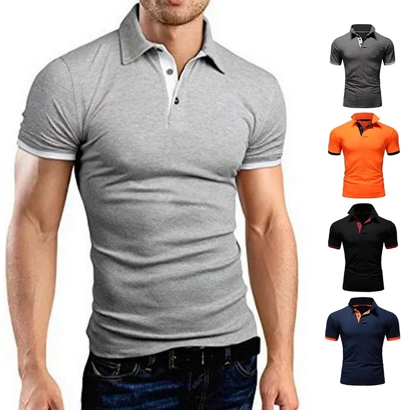

Men High Quality Polo Shirts Summer Short Sleeve Casual Business Shirts Top Men's Jersey Sportswear Stand Collar Polo Tshirt 5xl