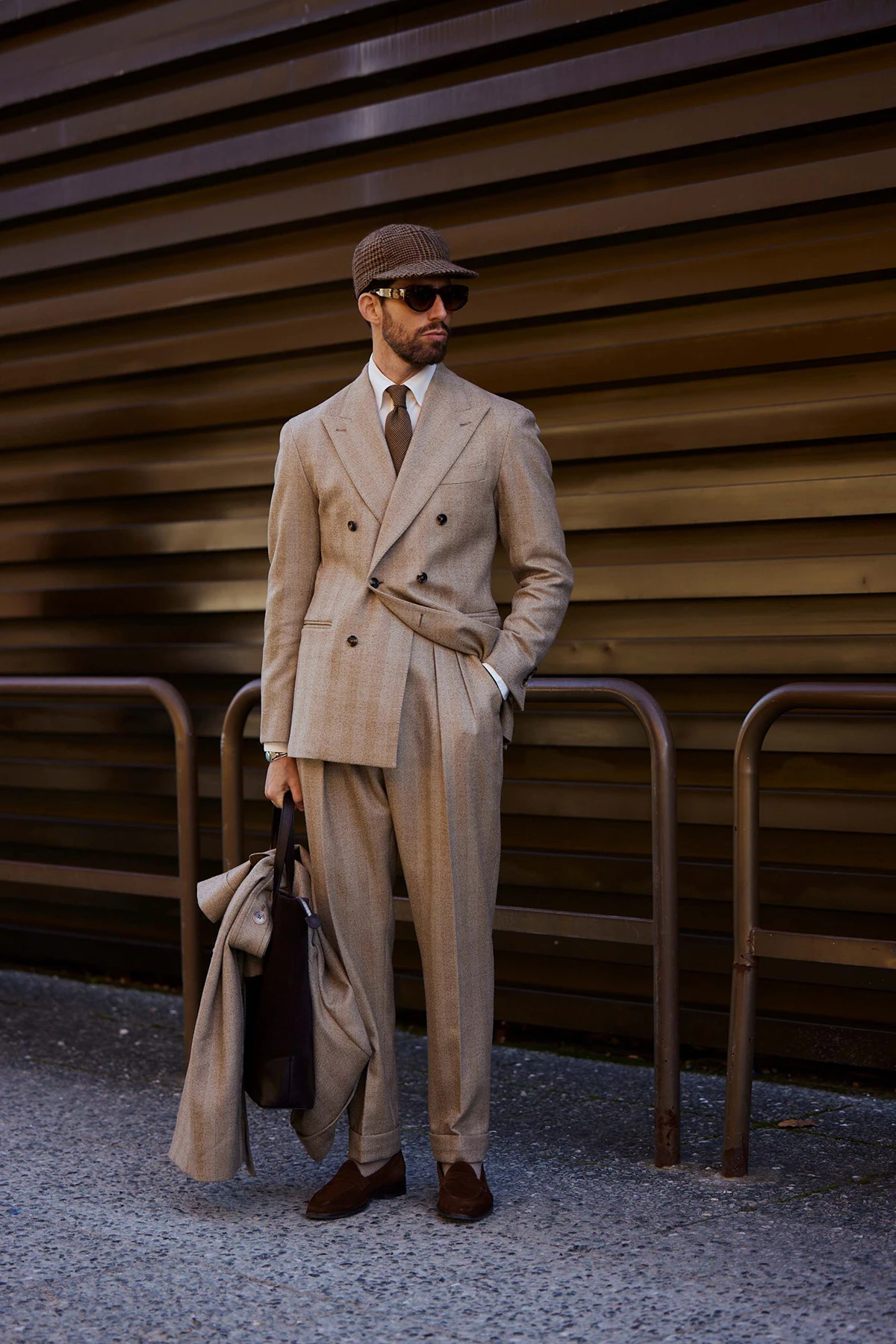 Manteau d'hiver à chevrons pour hommes, olympiques 3 pièces à double boutonnage, smokings formels et vêtements d'extérieur, veste de poche, tenue masculine à revers Patricia