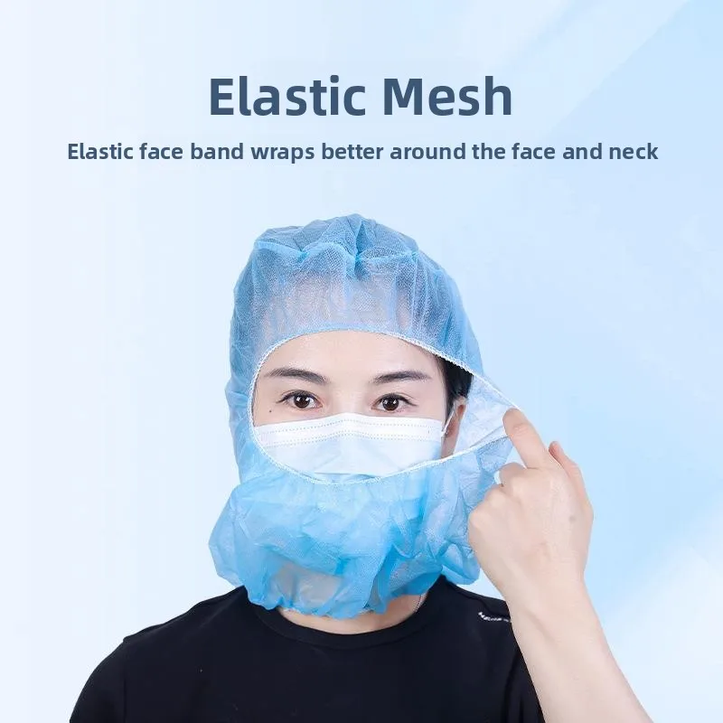 Disposable Non-Woven Space Hat Pirate Cap Racing Kart Net Hat Blue Isolation Protection Head Cover Breathable Outdoor Riding ...