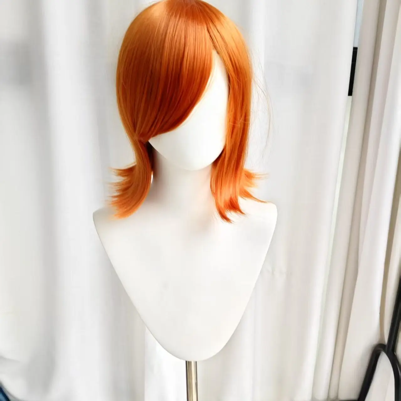 Peruca para prática de estilo de 30 cm para iniciantes |   Estremidades e franja viradas versáteis para cosplay Newbies