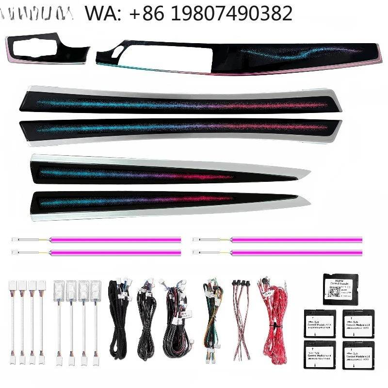 Tweeter Integrated Galaxy Dynamic LED Atmosphere Lamp, 64 Color Interior Ambient Strip Fit 2011-2017 F10 F11 Mid Sedan Full Car