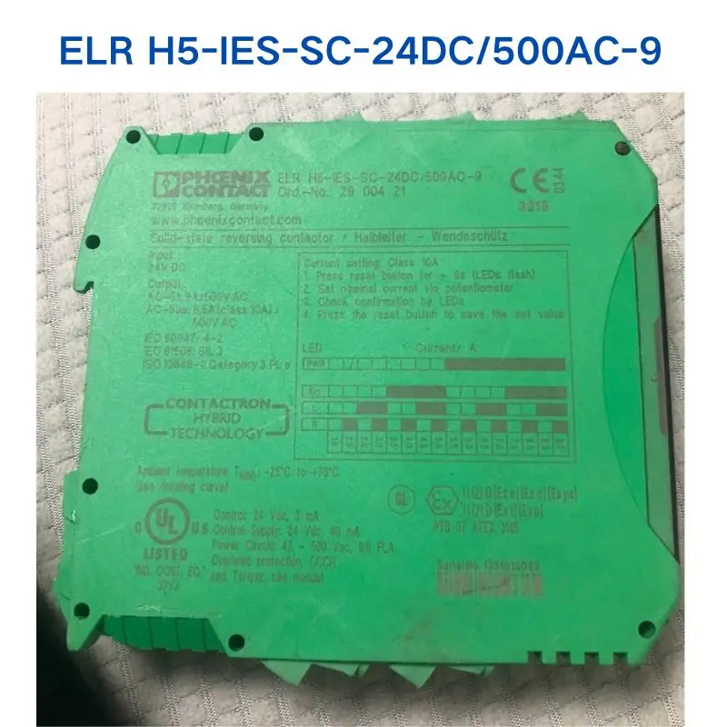 Second-hand test OK for Phoenix starter ELR H5-IES-SC-24DC/500AC-9 2900421 1 piece