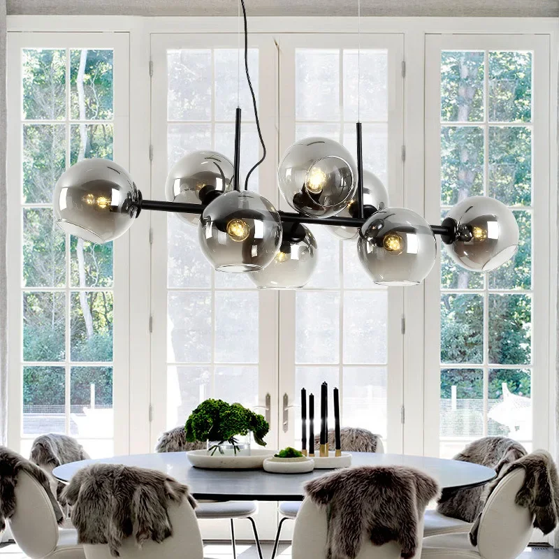 

Modern Simple Magic Bean Creative Personality Living Room Dining Room Postmodern Chandelier Lustre Samsarah Lighting