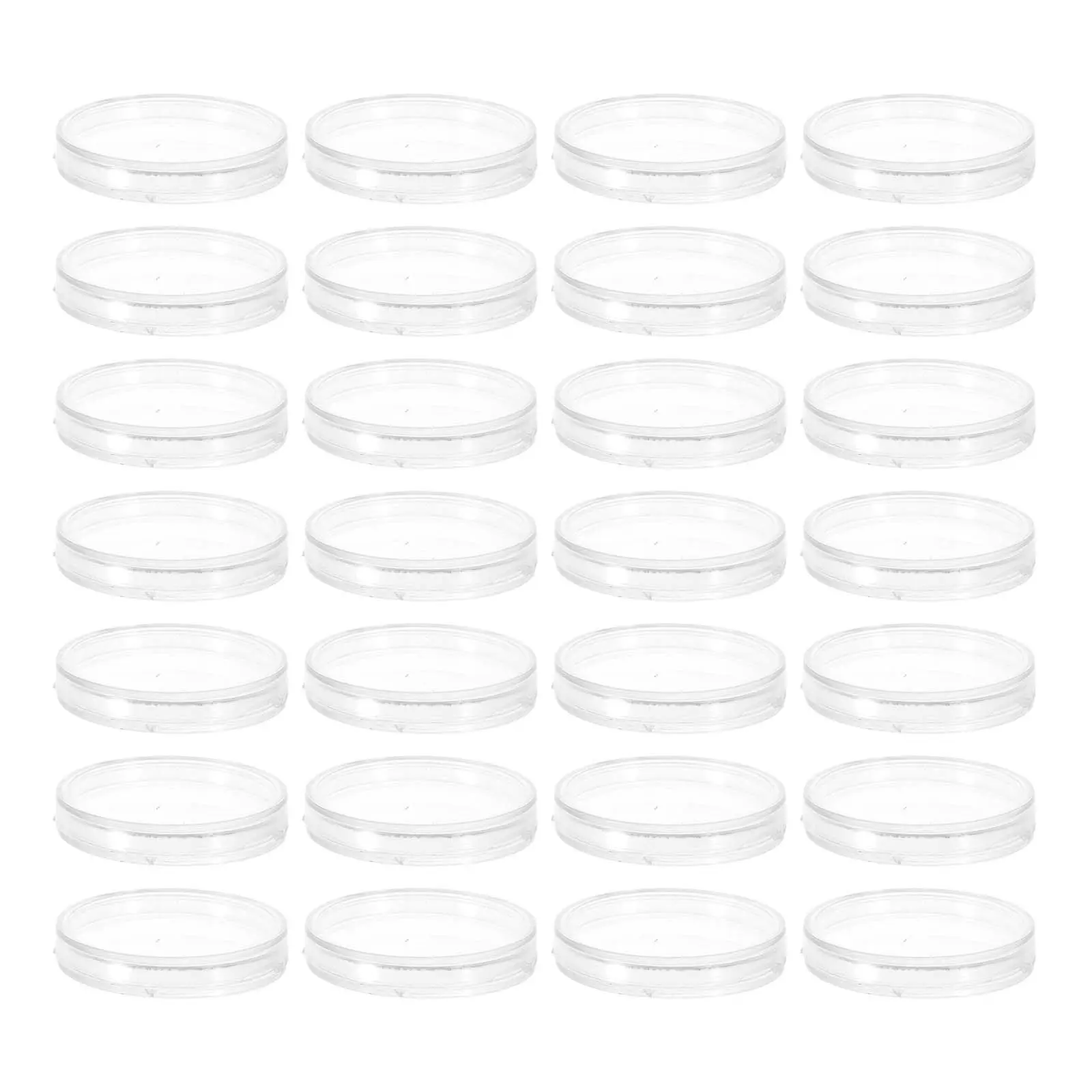 50Pcs Coin Protection Box Transparent Round Mini Coin Case Storage Box for Awards Ceremony Promotions Business Gifts Exhibitions
