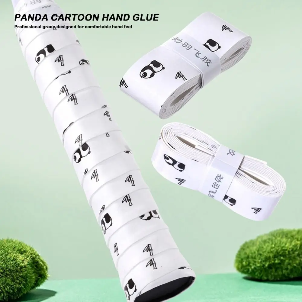 امتصاص العرق تنس الريشة شريط لحام كارتون الباندا مقاومة للاهتراء مضرب بدمنتون السيطرة التفاف مقبض الشريط #5