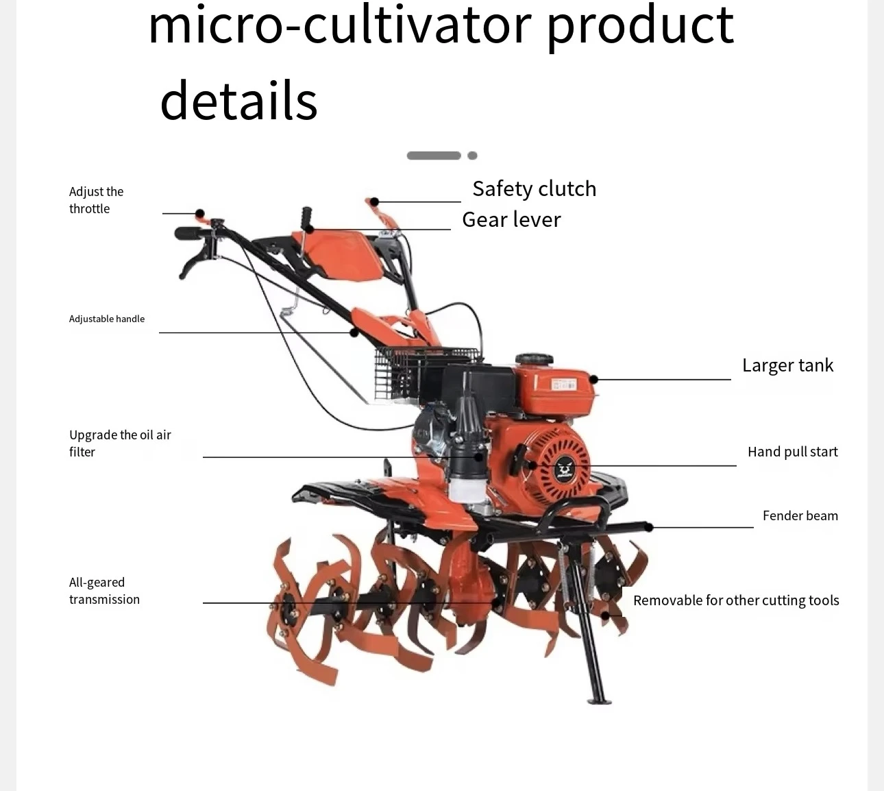 Micro cultivator, trenching, weeding, cultivator, small scarifier, small rotary tiller