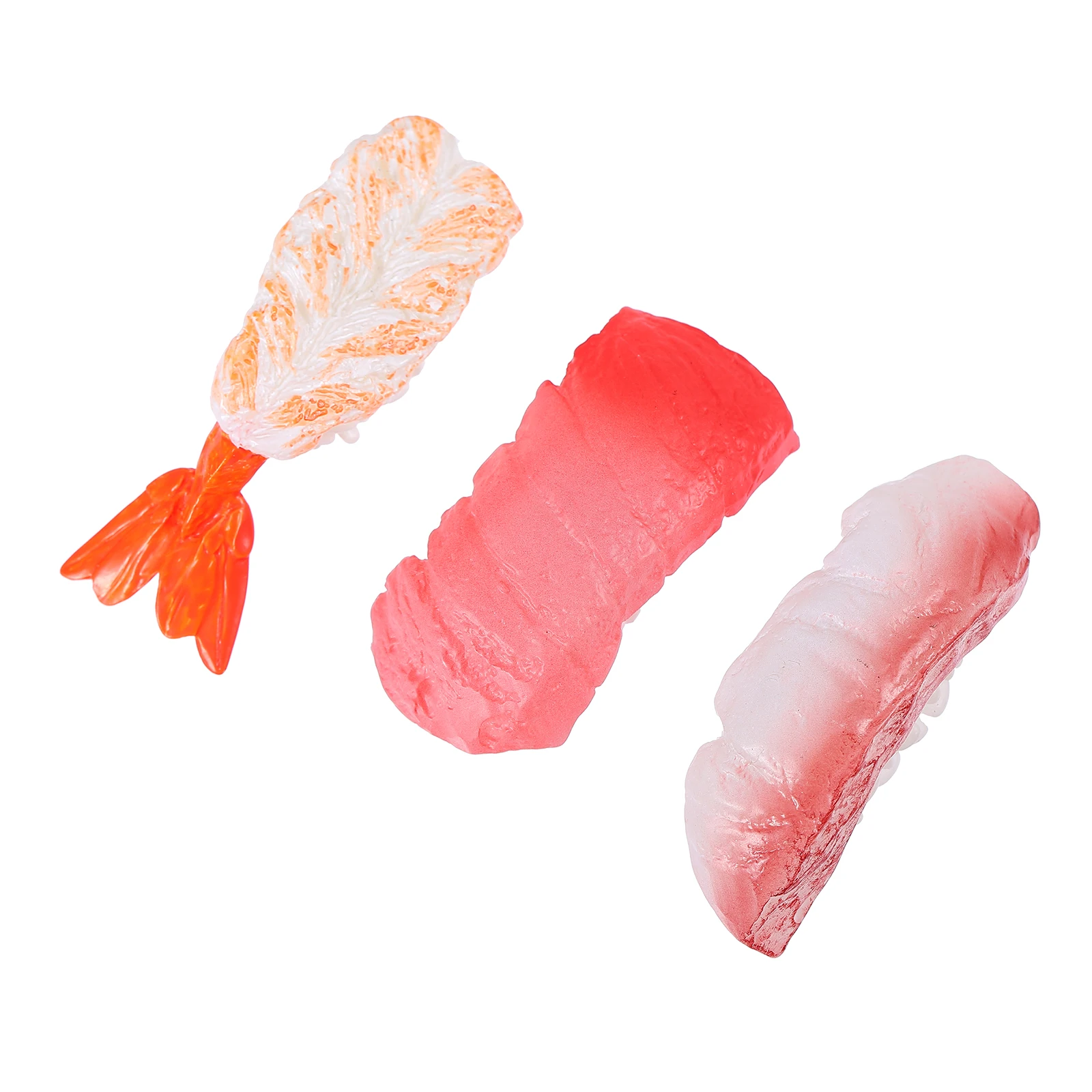 

3 Pcs Sushi Magnetic Fridge Decor Shapes Bright Color Funny Design Toy for Kids Whiteboard Cabinet nament