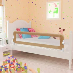 Barrera de cama para niños, 150x42 cm, poliéster