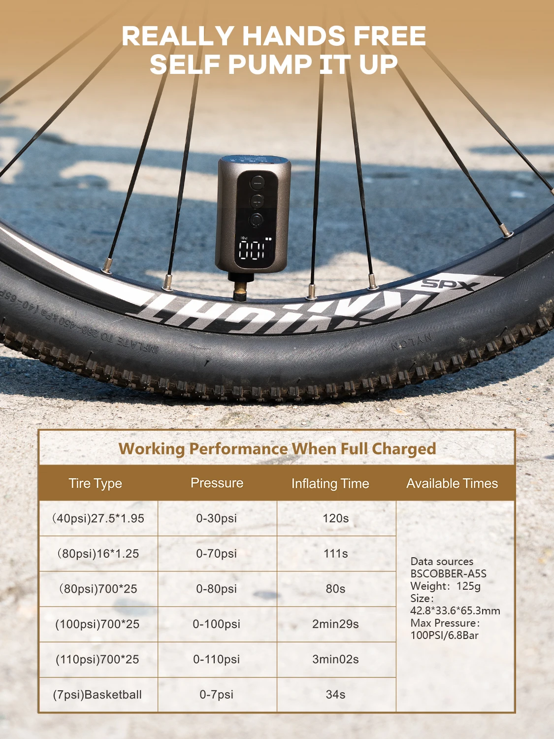 AliExpress BSCOBBER Bike Accessories Portable Air Pump  Tire Inflator Cycling For Mountain Bike Ball MTB  Electric Bicycle Tools 100PSI