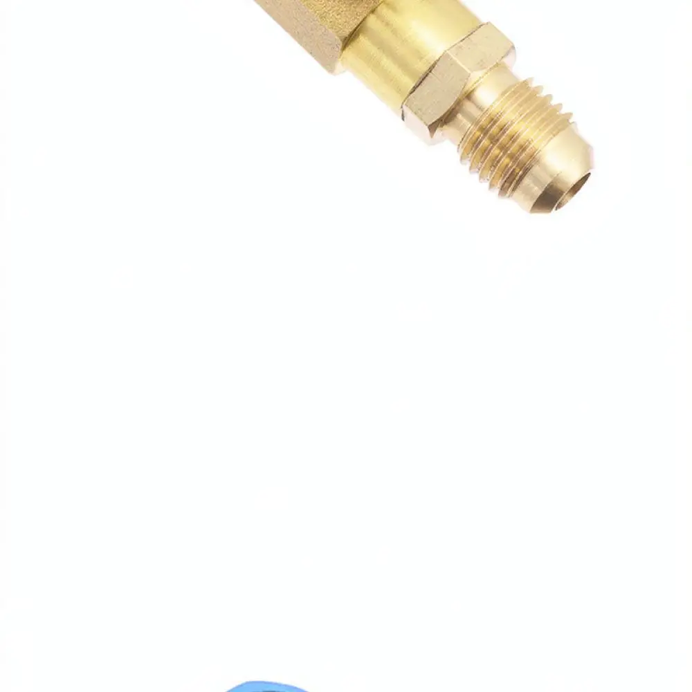 For Iniweli Car AC Refrigerant Transfer Hose 1/4 Inch Threaded Pipe With Ball Valve System Pressure Tester Tool