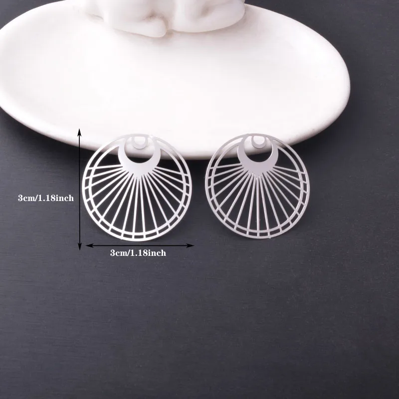 30 Stück AB8769 30*30mm Messing Bemalte Runde Anhänger DIY Schmuck Ohrring Zubehör – Detail 4