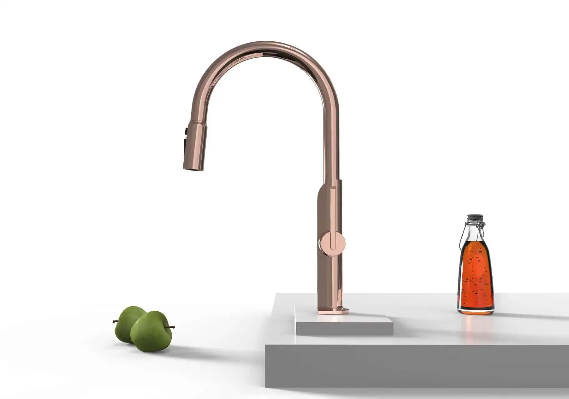Geborsteld Goud Uittrekbare Keukenkraan Sus304 Spoelbak Kraan Mengkraan Kraan 360 Graden Rotatie Torneira Cozinha Mixer Kranen Keuken Tap