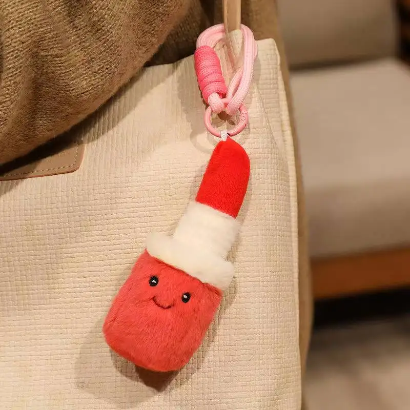 Latest Simulated Lipstick Doll Kawaii Stuffed Plush Toy Handmade Doll Cartoon Anime Cute Children's Birthday Gift Fun Doll