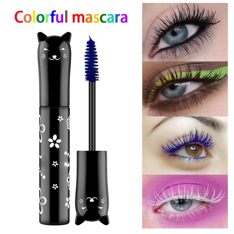Colorful Lengthening Mascara Long Lasting Waterproof Women Korean Silky Lash Black Eyelashes Extension Makeup Beauty Cosmetic
