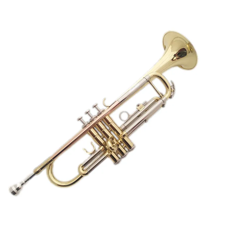 

Hooqu Manufacturers Wholesale Beginners Playing Grade Musical Instruments Three Color Paint Gold Nickel Plated Three Color Trump