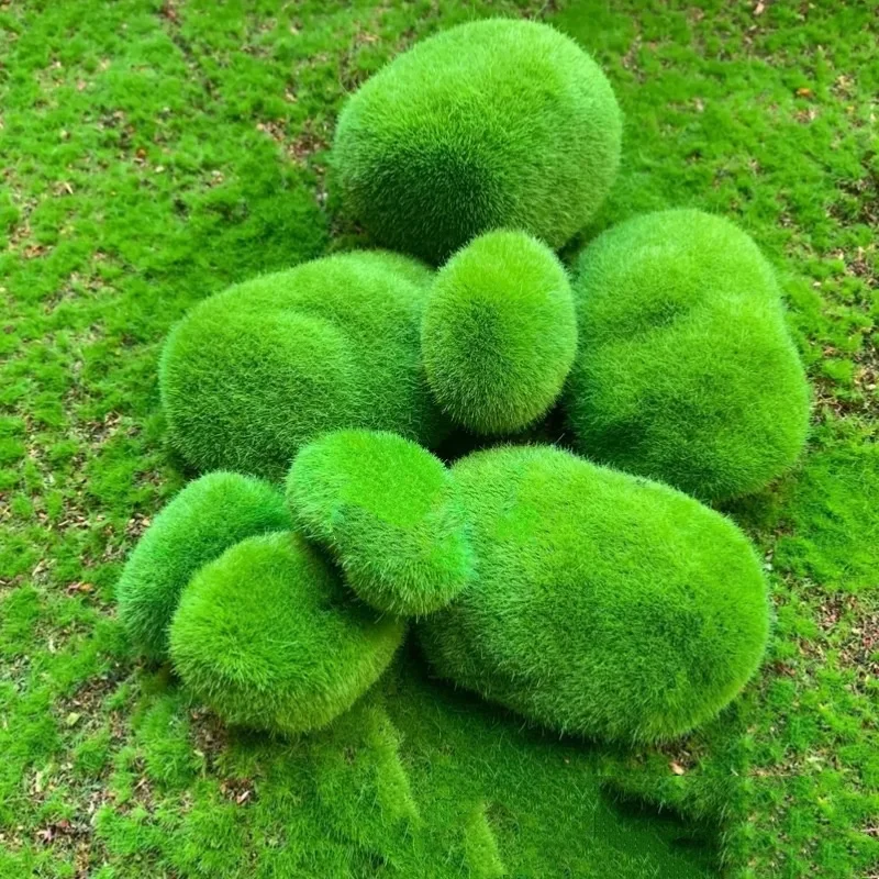 

Simulation Moss Stone Artificial Moss Rocks Ball Fake Green Plant for Home Garden Flower Pot Decoration Creative Crafts