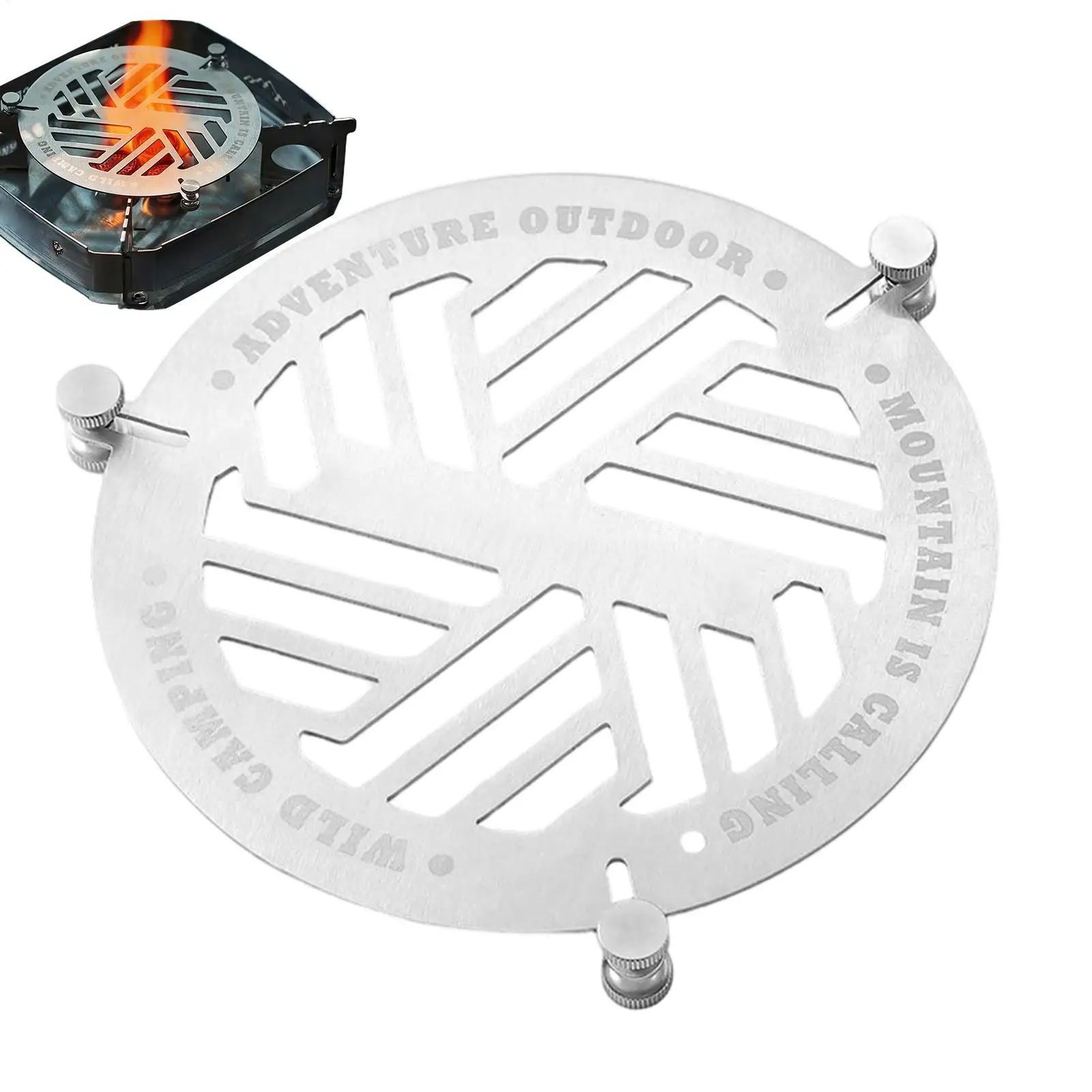 

Многофункциональная круглая решетка-гриль из нержавеющей стали для кастрюль, для кемпинга, барбекю на открытом воздухе, приготовления пищи