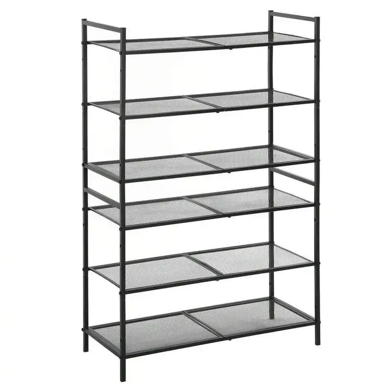 SONGMICS 3-Tier Shoe Rack, Shoe Shelf, Stackable