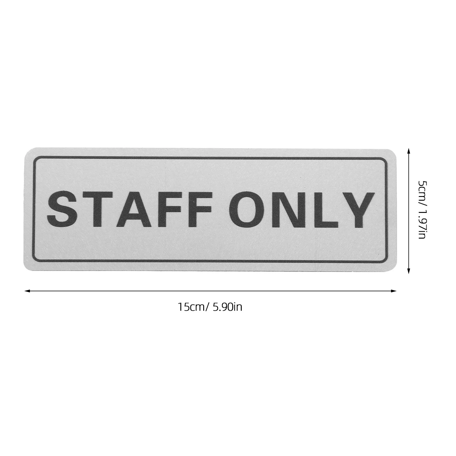 Staff Only Wall Sign Aluminum Door Sign for Office Corporate Retail Store Shopping Mall Employee Only Restricted Zone Decor