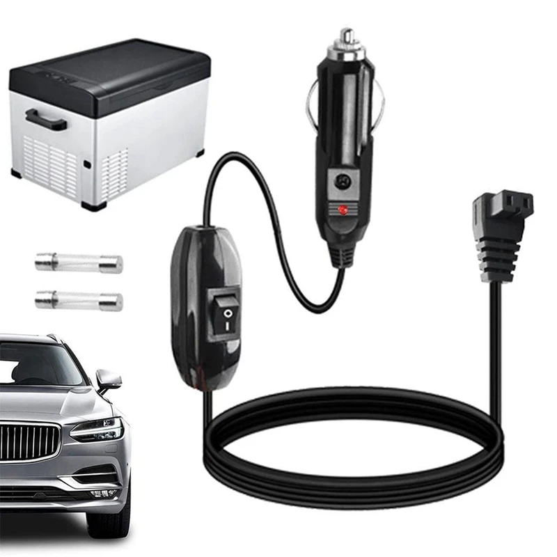 12V Car Refrigerator Power Cable, 2M Fridge Freezer Extension Cable With Cigarette Lighter Adapter For Fridge Heater