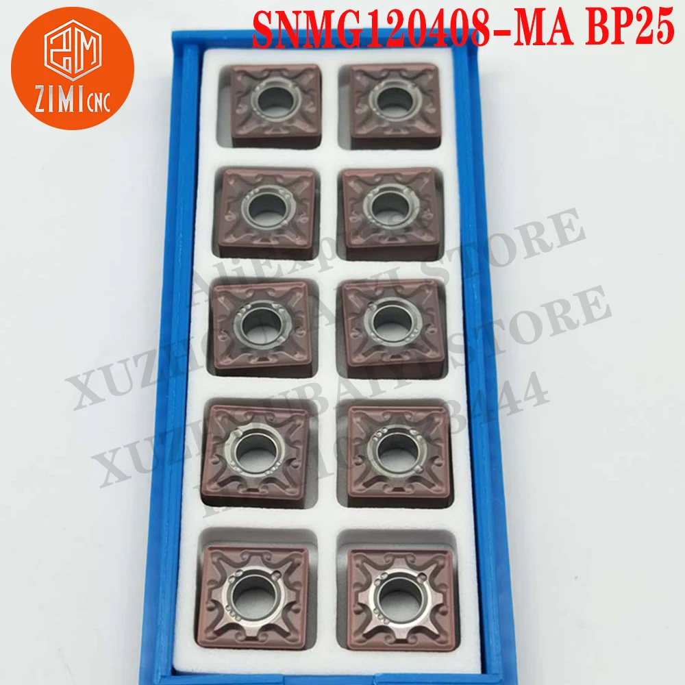 SNMG120408-MA BP25 SNMG 120408-MA Inserções de Torneamento de Metal Duro torno CNC   mecânica de madeira ferramenta de tornear ferramenta de corte torno de metal