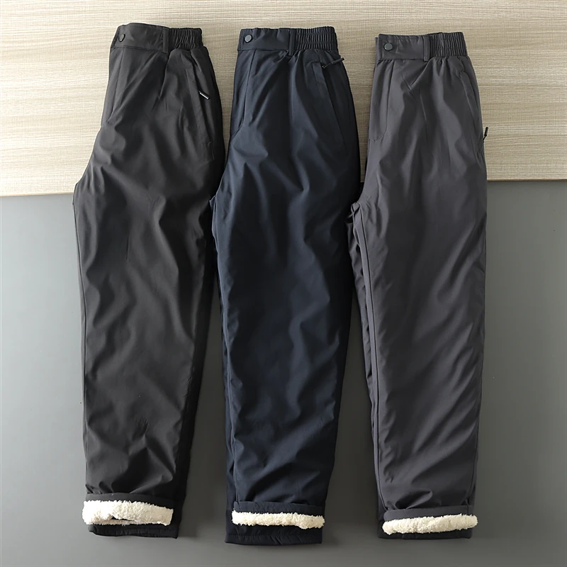 

Утепленные зимние повседневные брюки для мужчин: ветрозащитные, водоотталкивающие, теплые, с защитой от холода, прямые, длинные, для осени