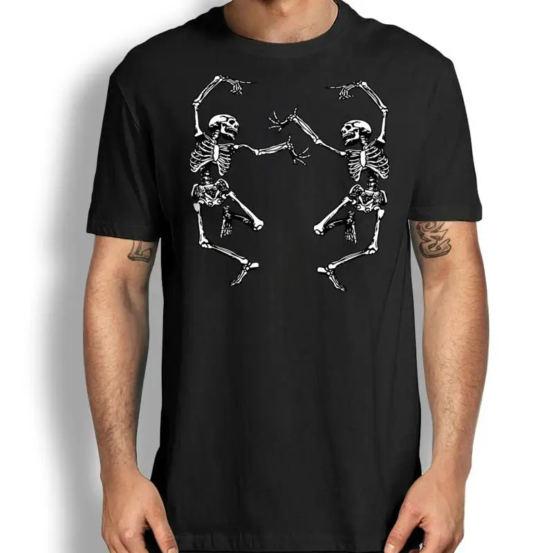 

Футболка со скелетом ужасов «Танец смерти» с черепом на Хэллоуин