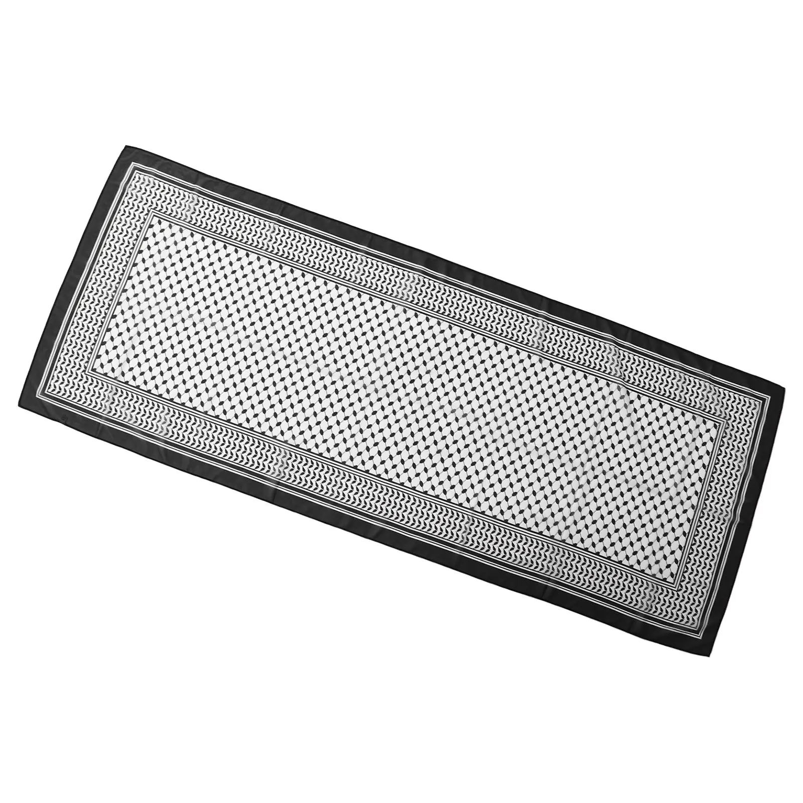 Zwart bedrukte chiffon hoofddoek Uniek ontwerp uit het Midden-Oosten Veelzijdig gebruik voor reisfeesten Bruiloften Modieus accessoire