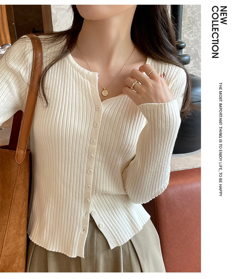 

Элегантный базовый топ с v-образным вырезом, женский новый вязаный свитер во французском стиле с длинными рукавами, твидовый многослойный мягкий универсальный пуловер