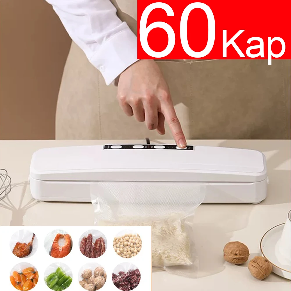 Vacuum Sealer 220v110v Automatic Commercial Household Food Vacuum Sealer Packaging Machine Sools Include 20pcs Bags Eu Uk Au Us