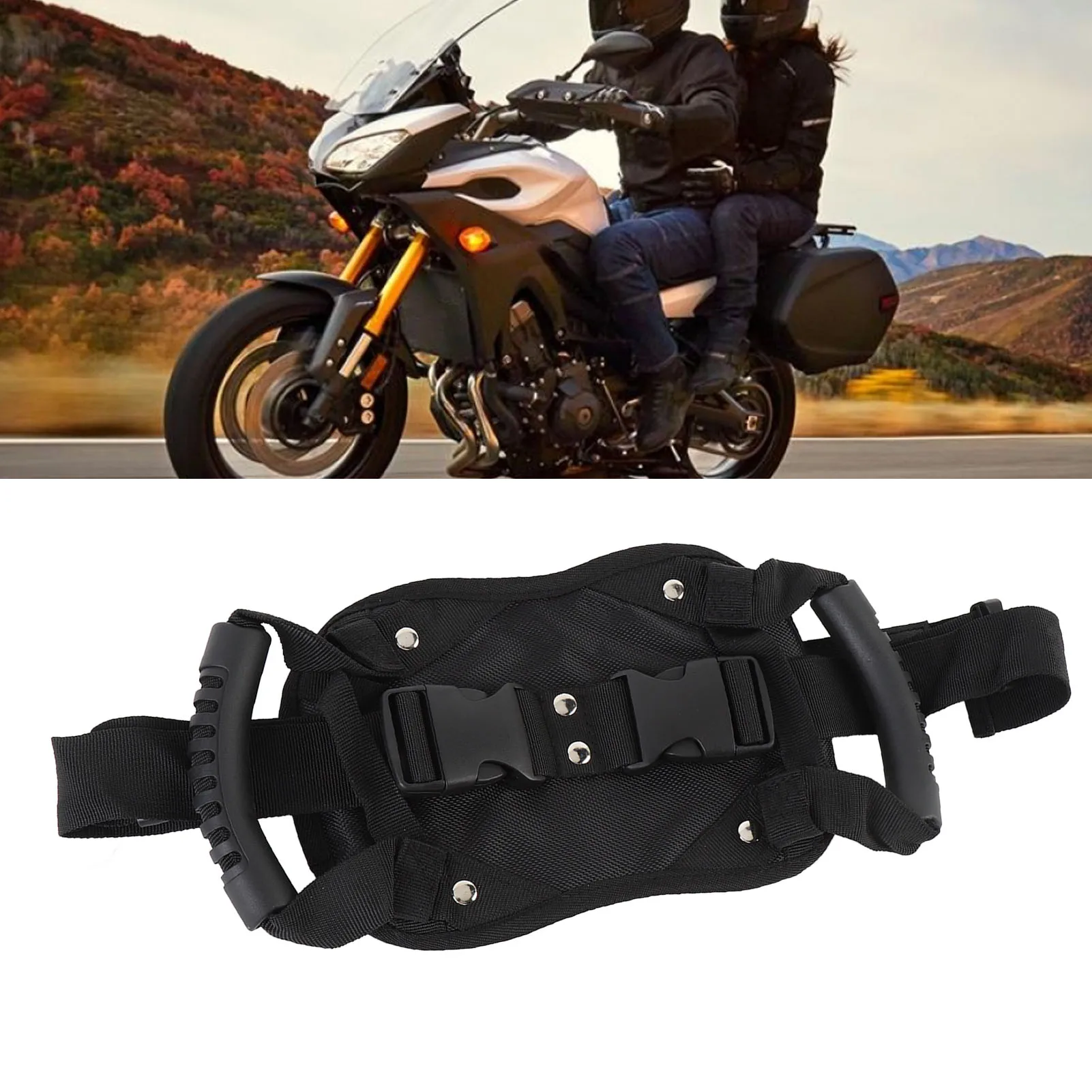 

Противоскользящий ремень безопасности для пассажира мотоцикла — регулируемая ручка заднего сиденья для стабильной поддержки