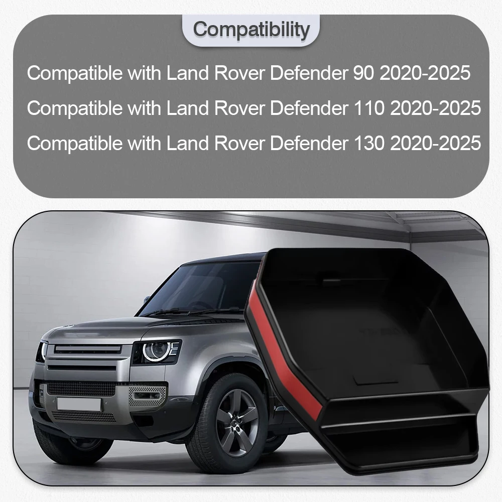 

For Land Rover Defender 90 110 130 2020 2021 2022 2023 2024 2025 Car Armrest Storage Hidden Box Organizer Interior Accessories