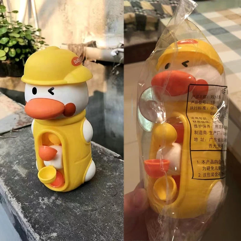 Bonito pato/elefante bebê jogar girador com sucção hower brinquedos de banho crianças água jogar girador waterdol jogos para criança banheiro