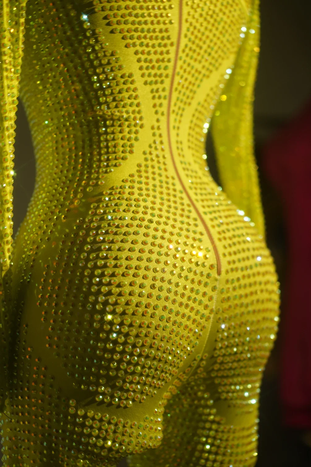 Lussuosa tuta di strass per le donne Costume da ballo Sexy elasticizzato Performance Nightclub Singer Show Stage Wear