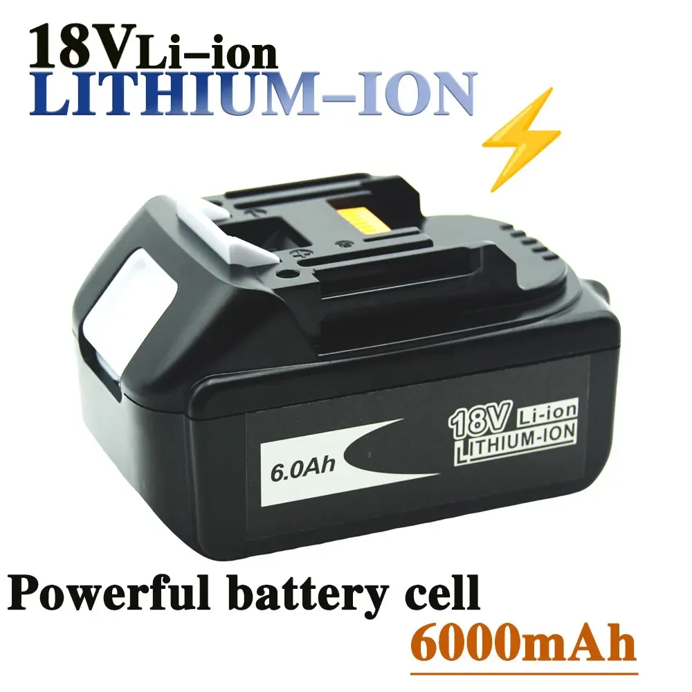 Original Makita18V 6.0Ah Lithium-ion Rechargeable Power Tool Battery, Replacing LXT BL1860B BL1860 BL1850