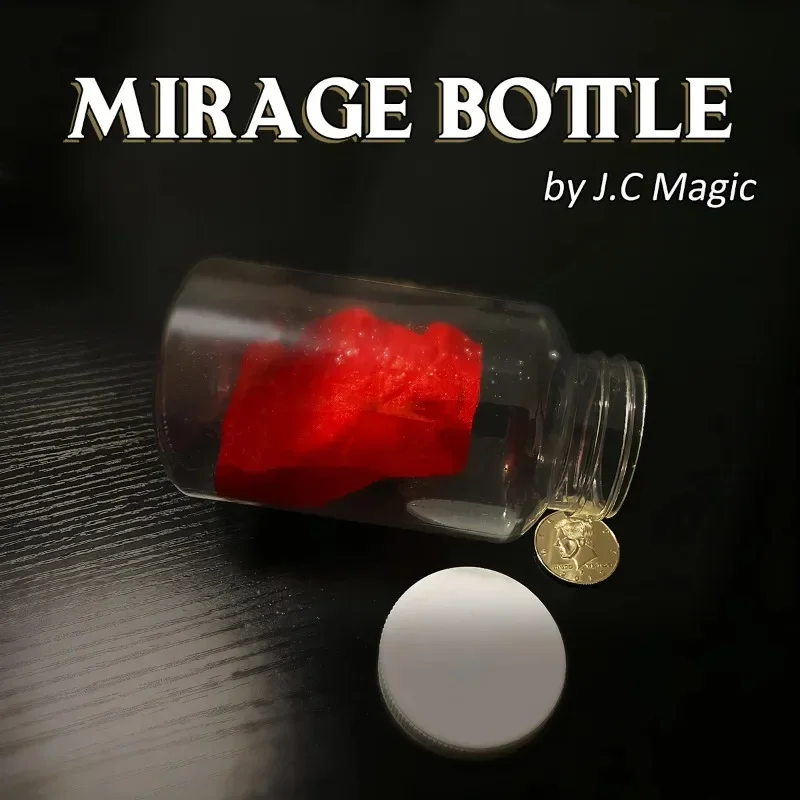 Bottiglia Mirage di JC Trucchi magici Piccoli oggetti che appaiono nella bottiglia vuota Monete di pesci rossi Palcoscenico di produzione Illusione da vicino