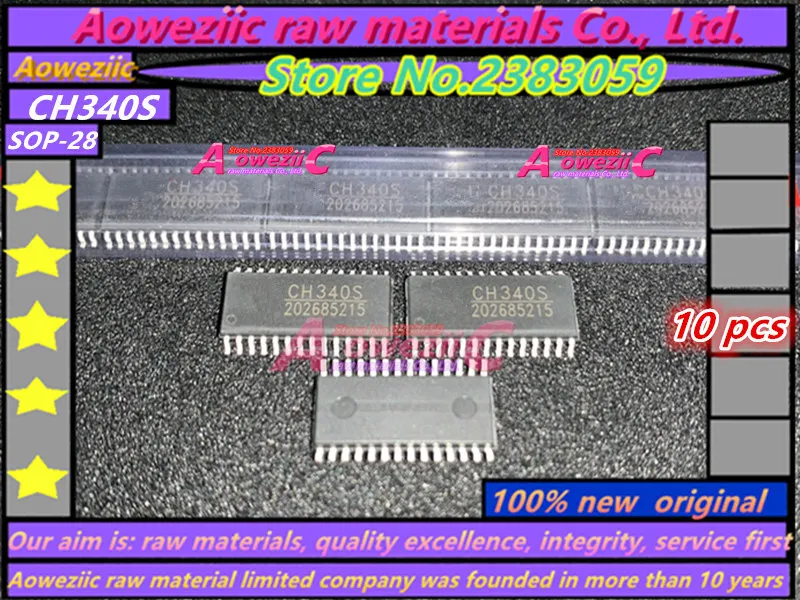 Aoweziic CH340B CH340B c CH340G سوب-16 CH340 t ch40s سوب-28 CH340E رقاقة USB CH340 ، أصلية جديدة