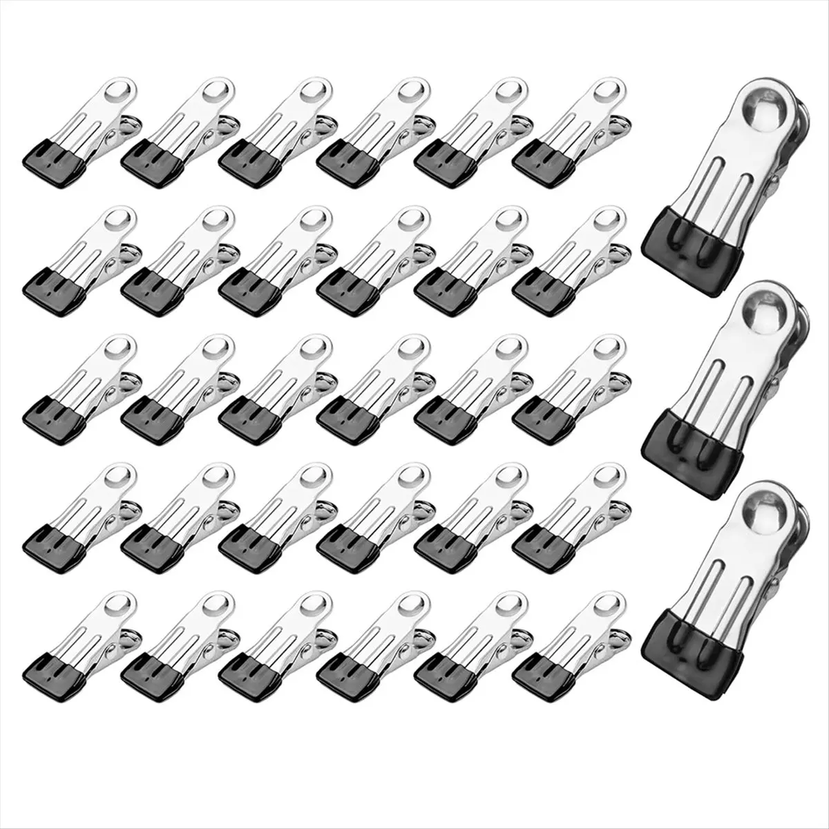 【2165 Popular】60Pcs Pool Cover Clips for Steel Wall Pools, Stainless Steel Pool Cover Clamps, Clothespin Hanger Clothes Hook