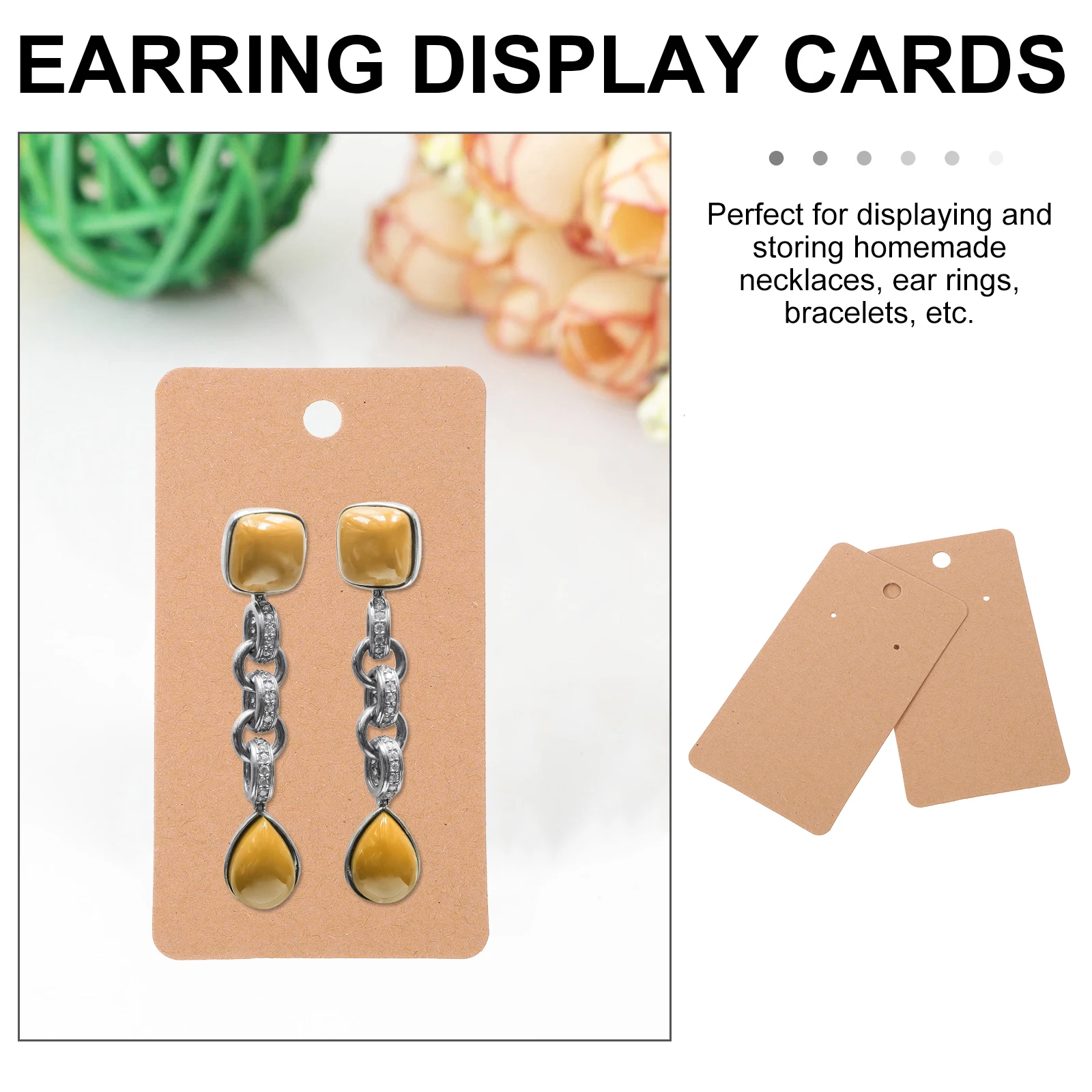 

400pcs Earring Paper Cards Jewelry Display Holder Blank Organiser for Selling Storing Homemade Accessories