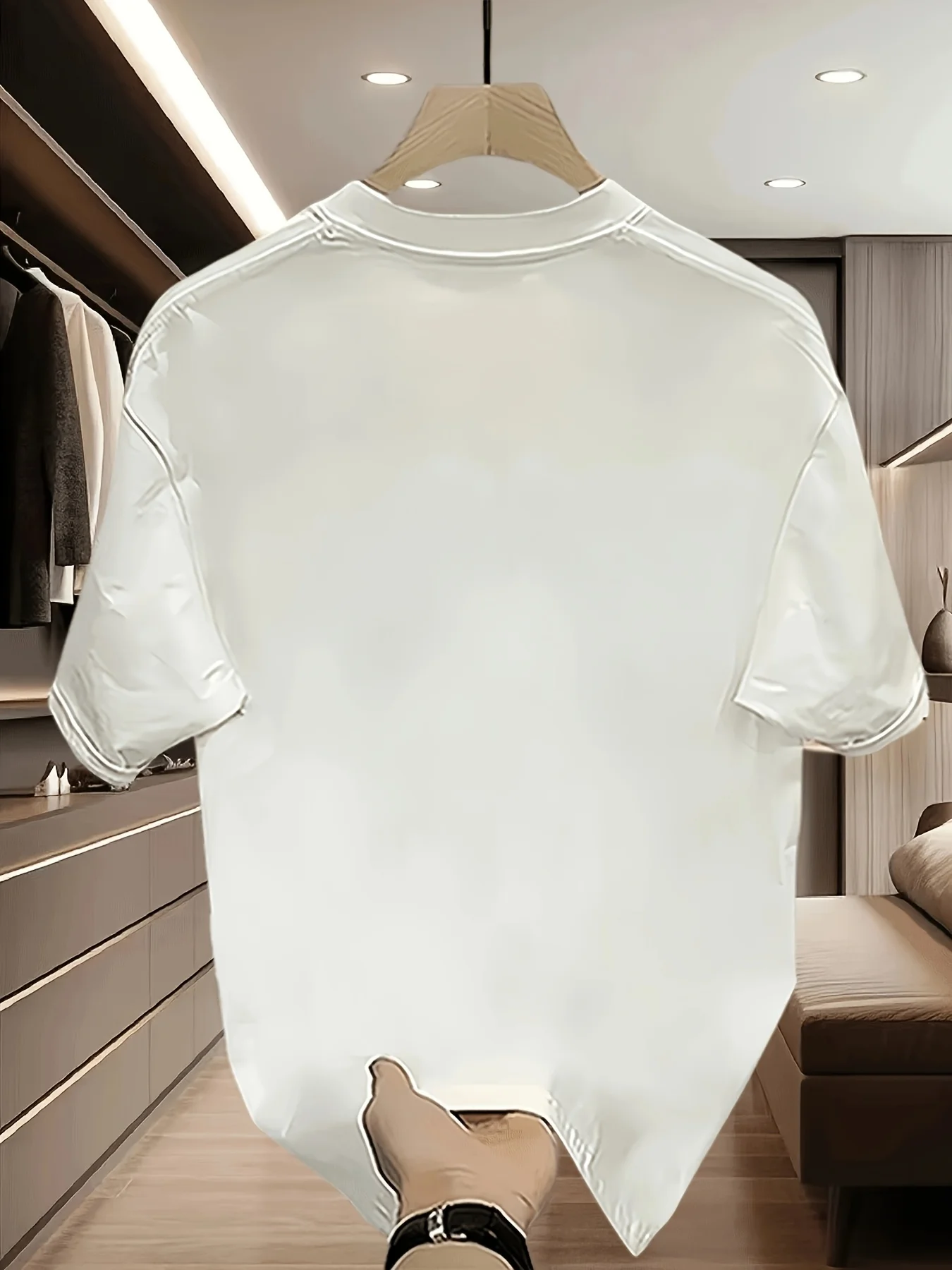 Heavyweight Pure Cotton Men's Oversized Casual Short-Sleeve T-Shirt | Trendy Print, Perfect for Spring And Summer