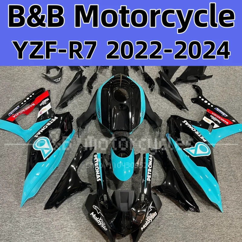 Nuevo Kit de carenados de motocicleta ABS apto para YAMAHA YZF-R7 2022 2023 2024 R7 2022 juego de carenados de carrocería negro azul