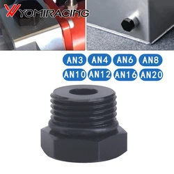 AN4 AN6 AN8 10AN 12AN 수 육각 머리 ORB O-링 블록 오프 플러그 피팅 검정색