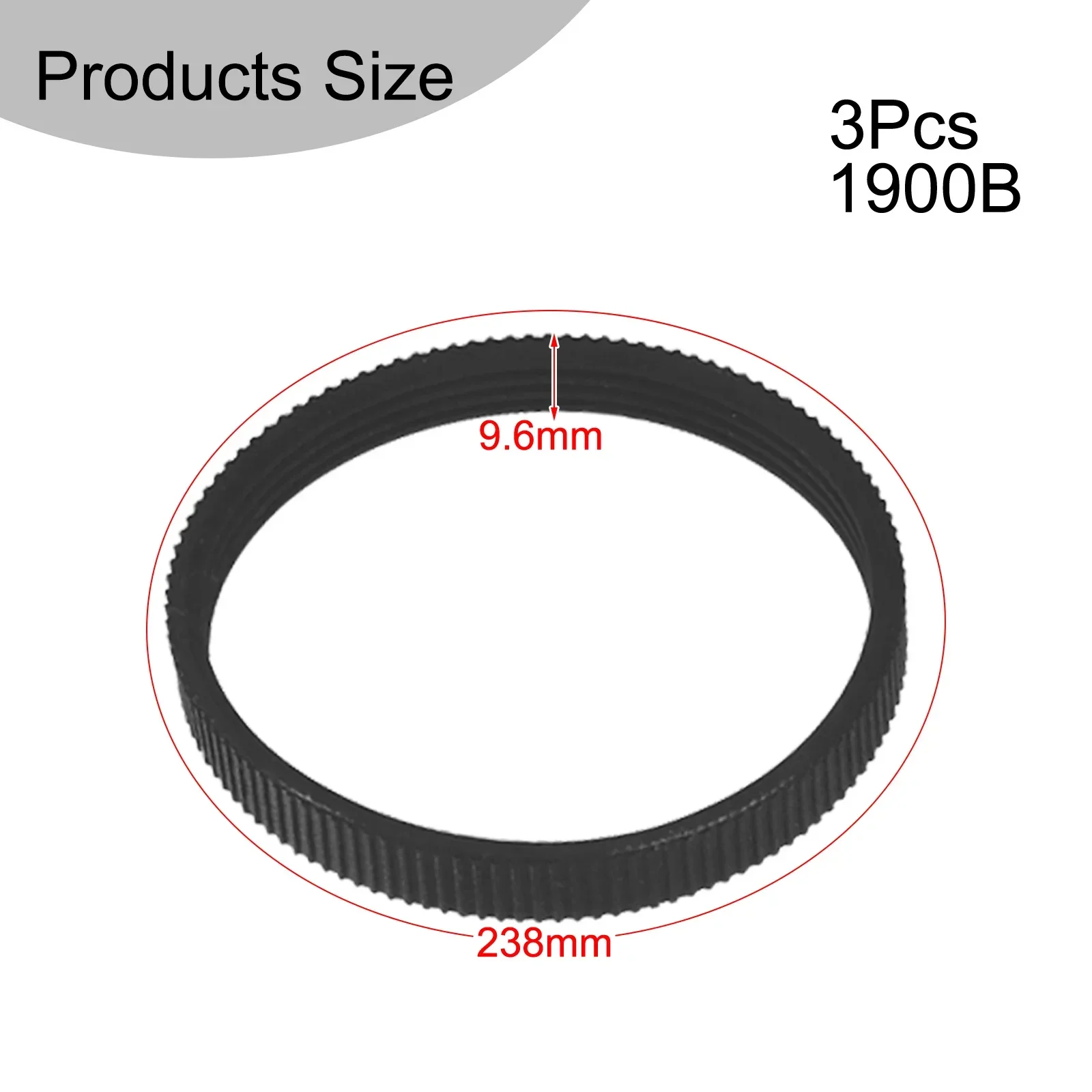 Noiseless Electric Planer Drive Belt 9 6mm Width Replace Regularly For Optimal Performance Fit For 1900B 2250077 N1923B