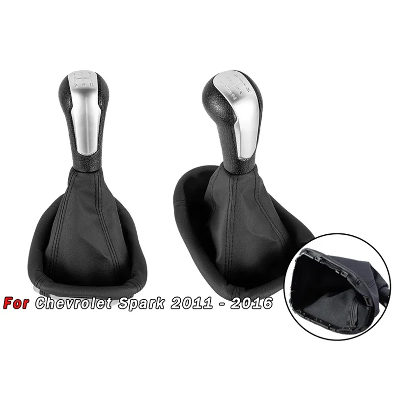 

Integrated Gear Shift Knob & Dust Boot for Chevrolet Spark 2011-2016 - 5 Speed Car Transmission Lever, Durable Auto Accessories